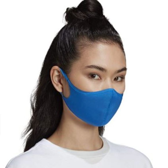 New Adidas Non Medical 3 PCS Blue  Unisex Face Masks Small - Picture 1 of 13